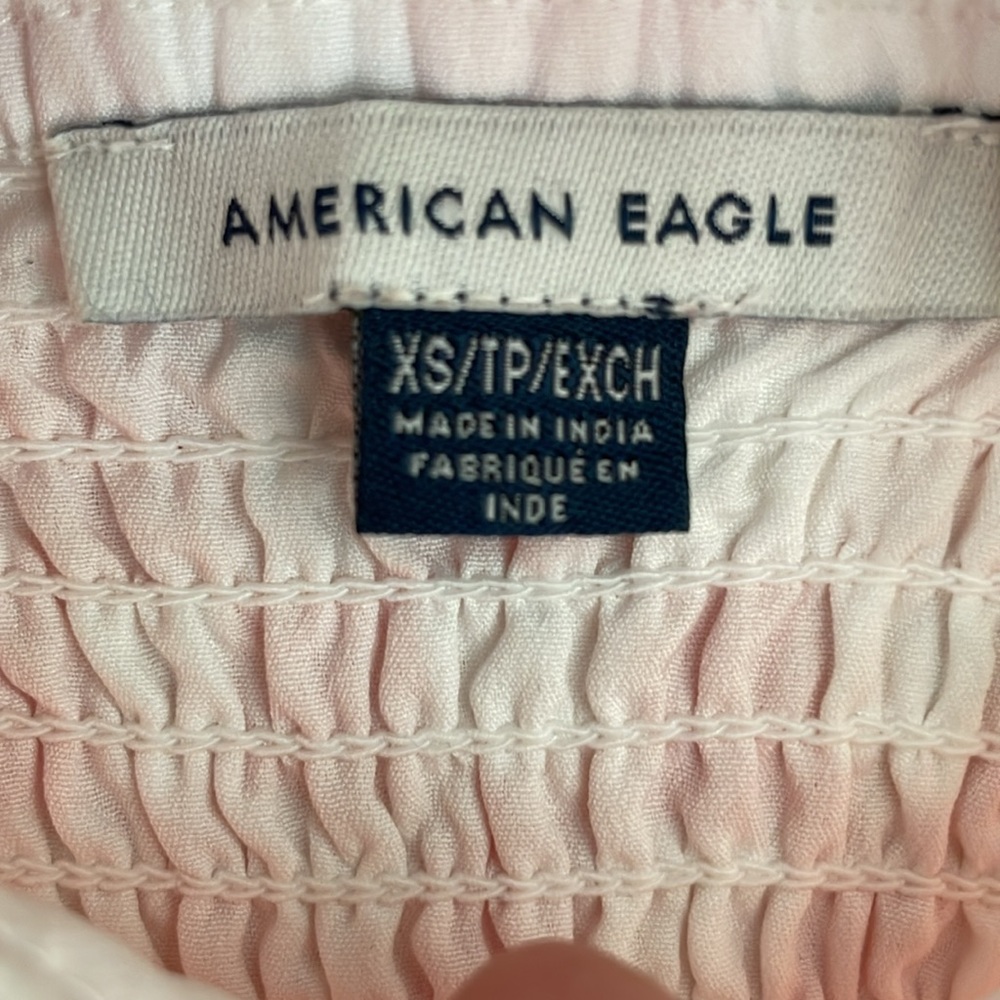 American Eagle Outfitters Checkered Flutter Sleeve Babydoll Romper - Size XS - Picture 4 of 5